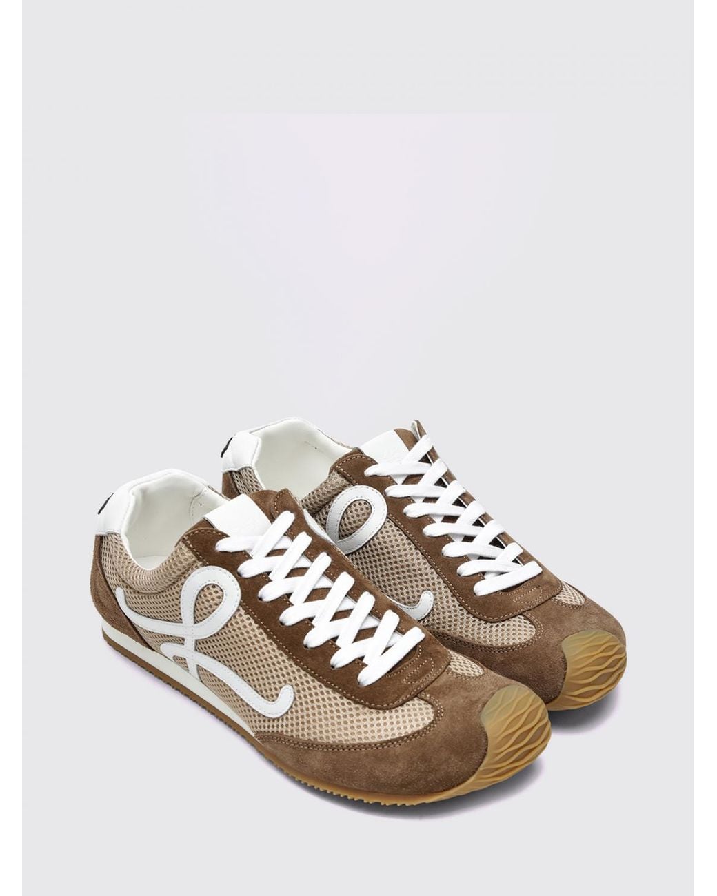 Loewe Natural Ballet Runner 2.0 Mesh And Suede Sneakers for men
