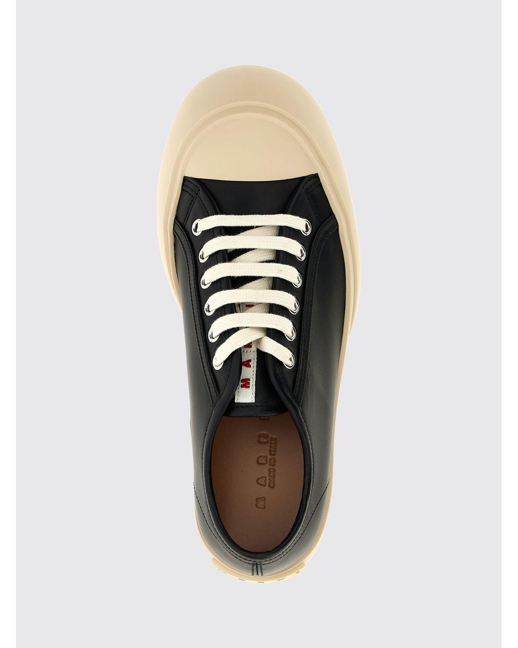 Marni Niedrige Pablo Sneakers Aus Kalbsleder Mit Plateausohle in White für Herren
