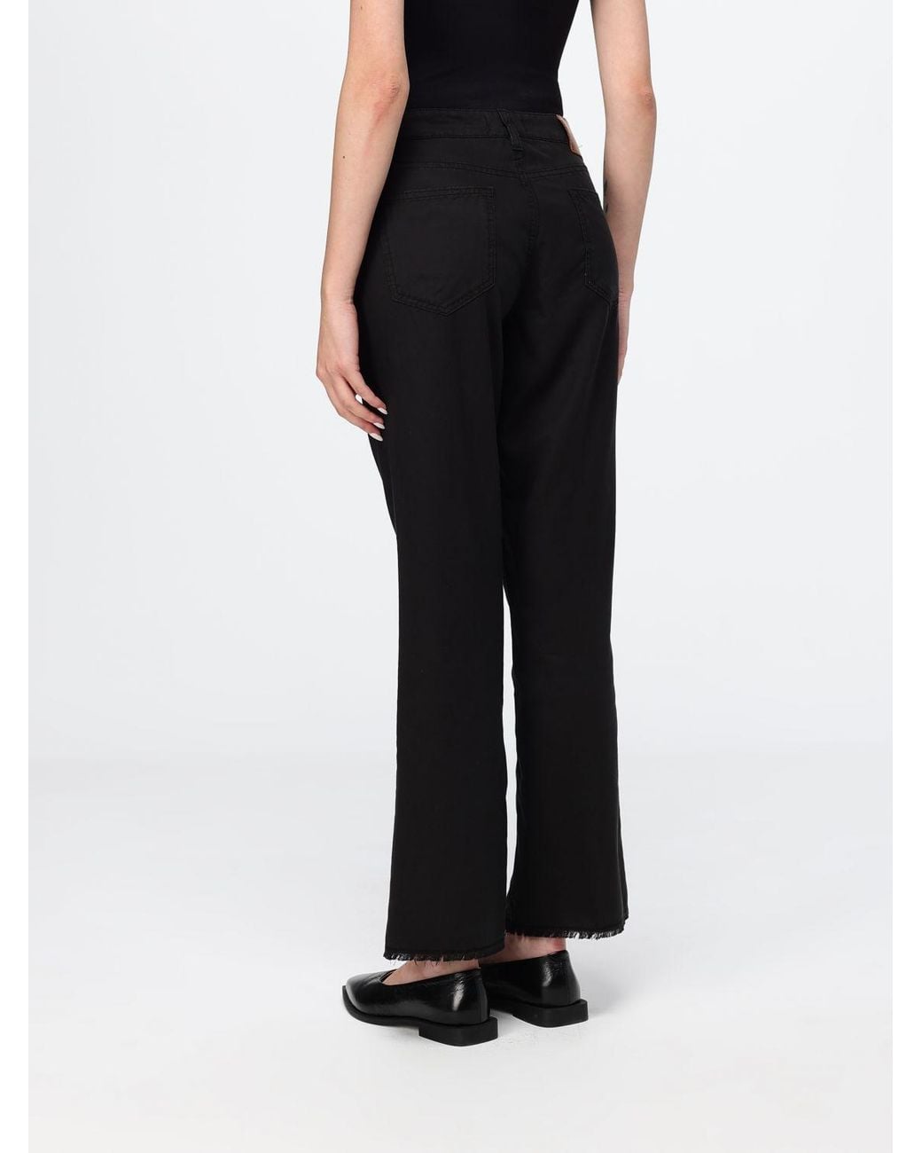 Fay Black Mid-Rise Flared Jeans