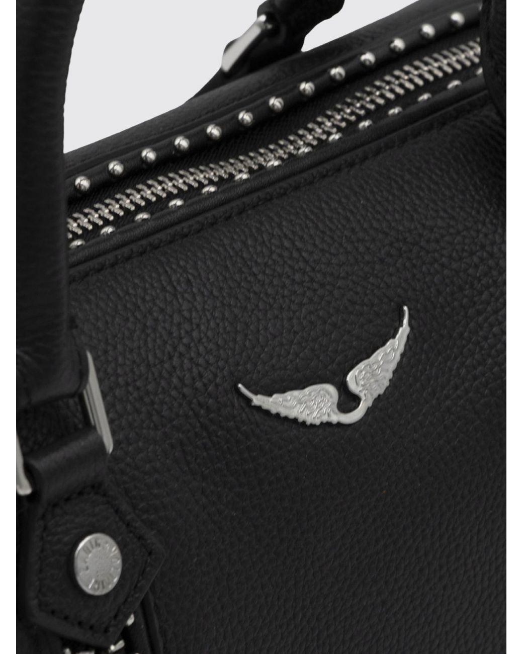 Zadig & Voltaire Black Zadig &Amp Voltaire Sunny Studded Grained Calf Leather Mini Boston Bag