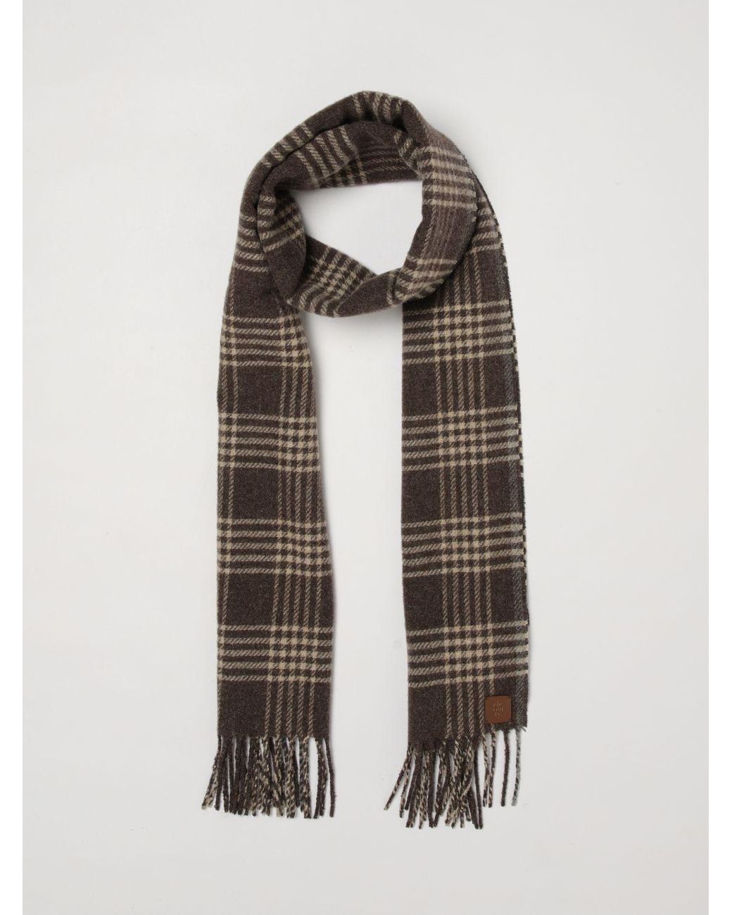 Eleventy Multicolor Wool And Cashmere Blend Scarf With Tartan Pattern And Fringed Edges for men