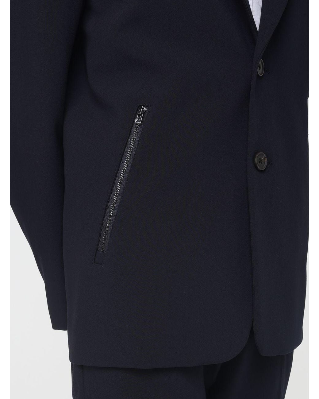 Emporio Armani Blue Single-Breasted Blazer for men