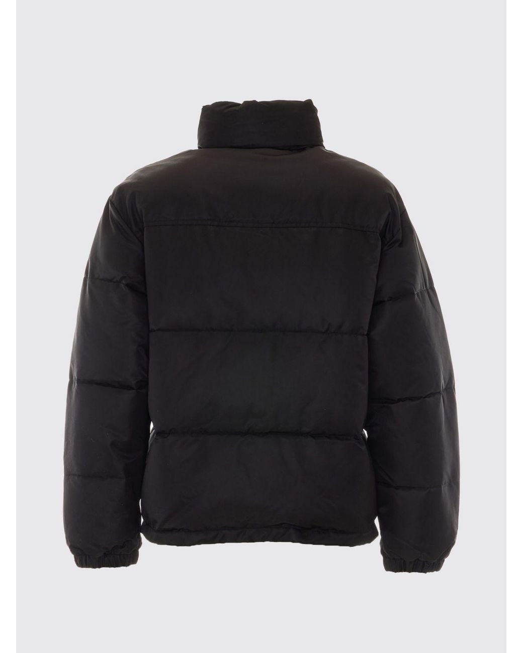Drole de Monsieur Black Waterproof Quilted Puffer Jacket With High Neck And Contrast Logo for men