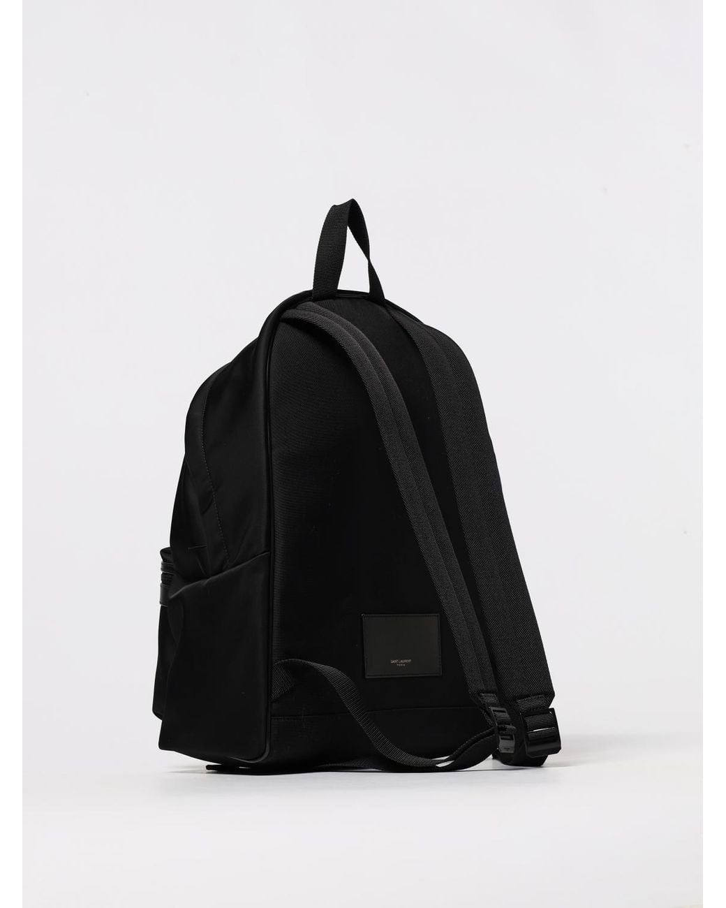 Saint Laurent Black Nylon And Leather Backpack for men