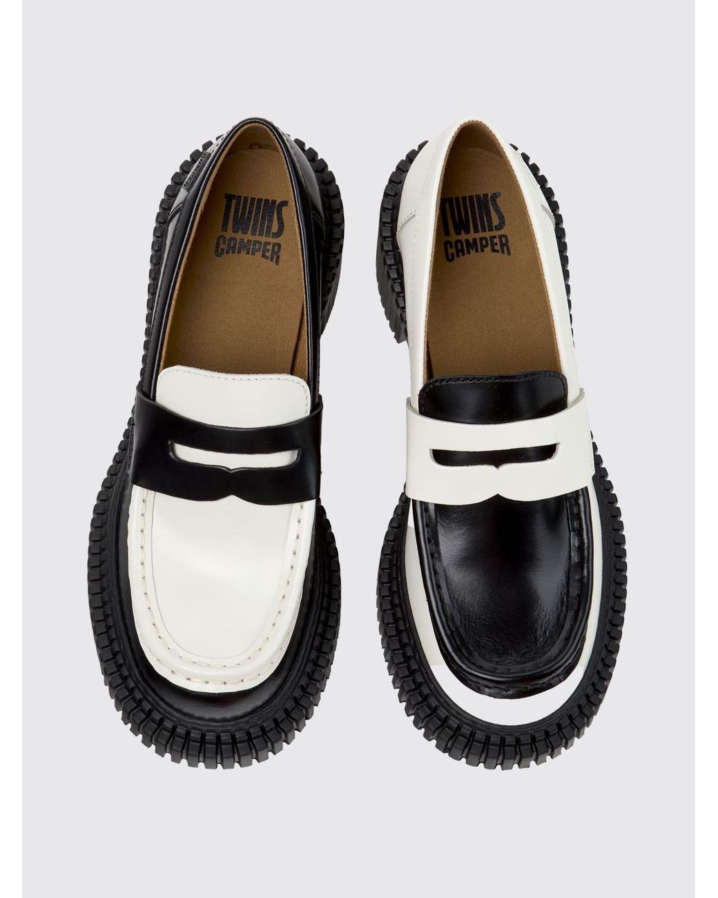 Camper Black Twins Loafers