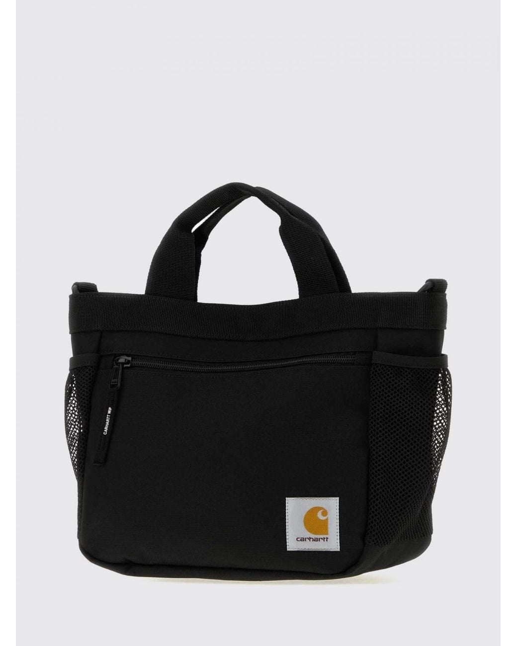 Carhartt Black Philis Small Canvas Tote Bag With Double Handle And Logo Patch for men