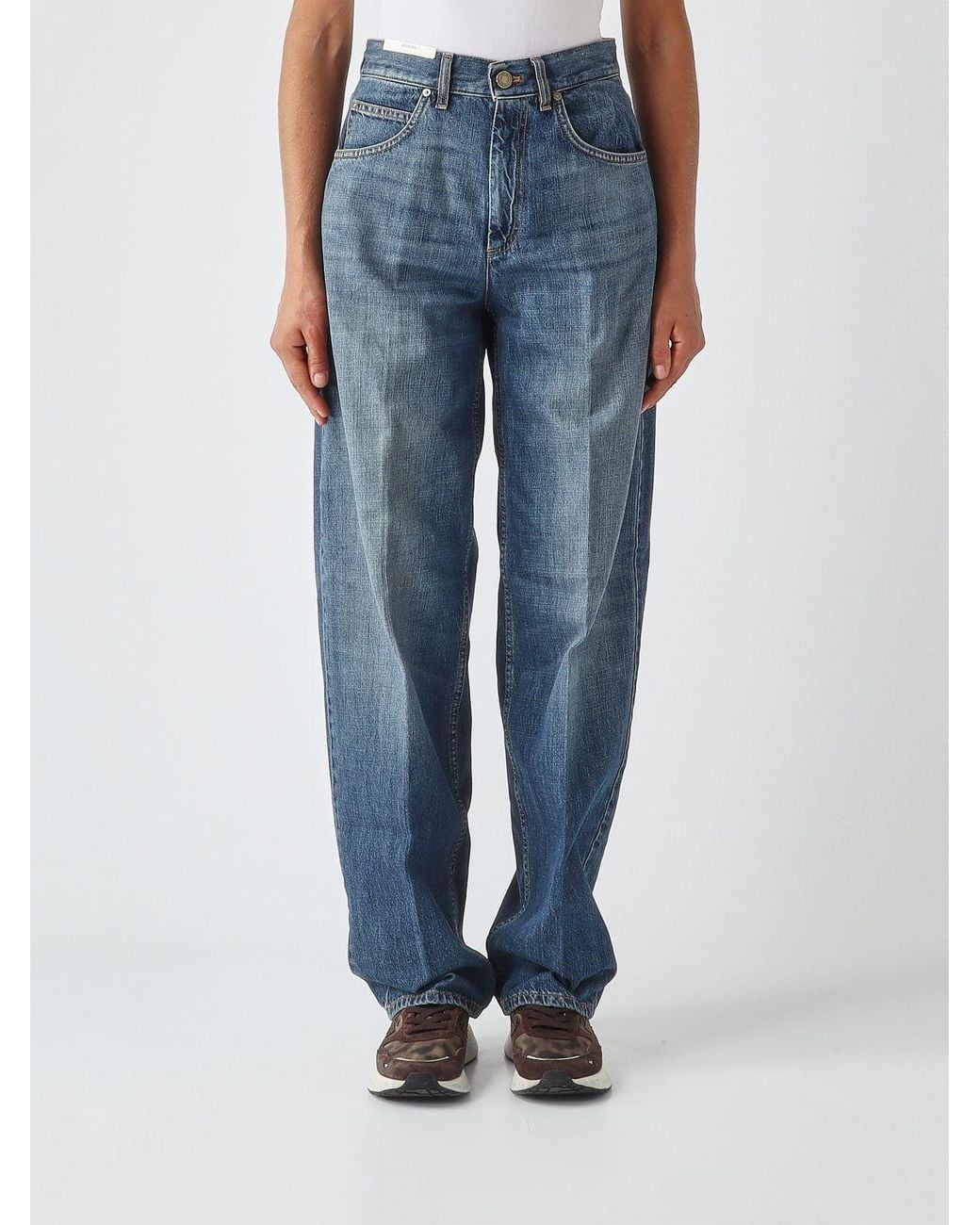 PT Torino Blue Megan Mid-Rise Straight Jeans