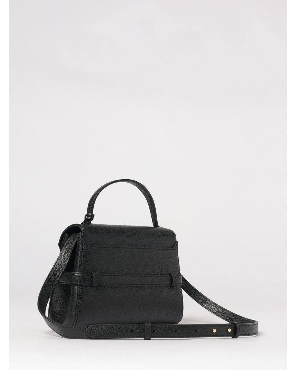 Lancel Black Faubourg Hammered Leather Bag