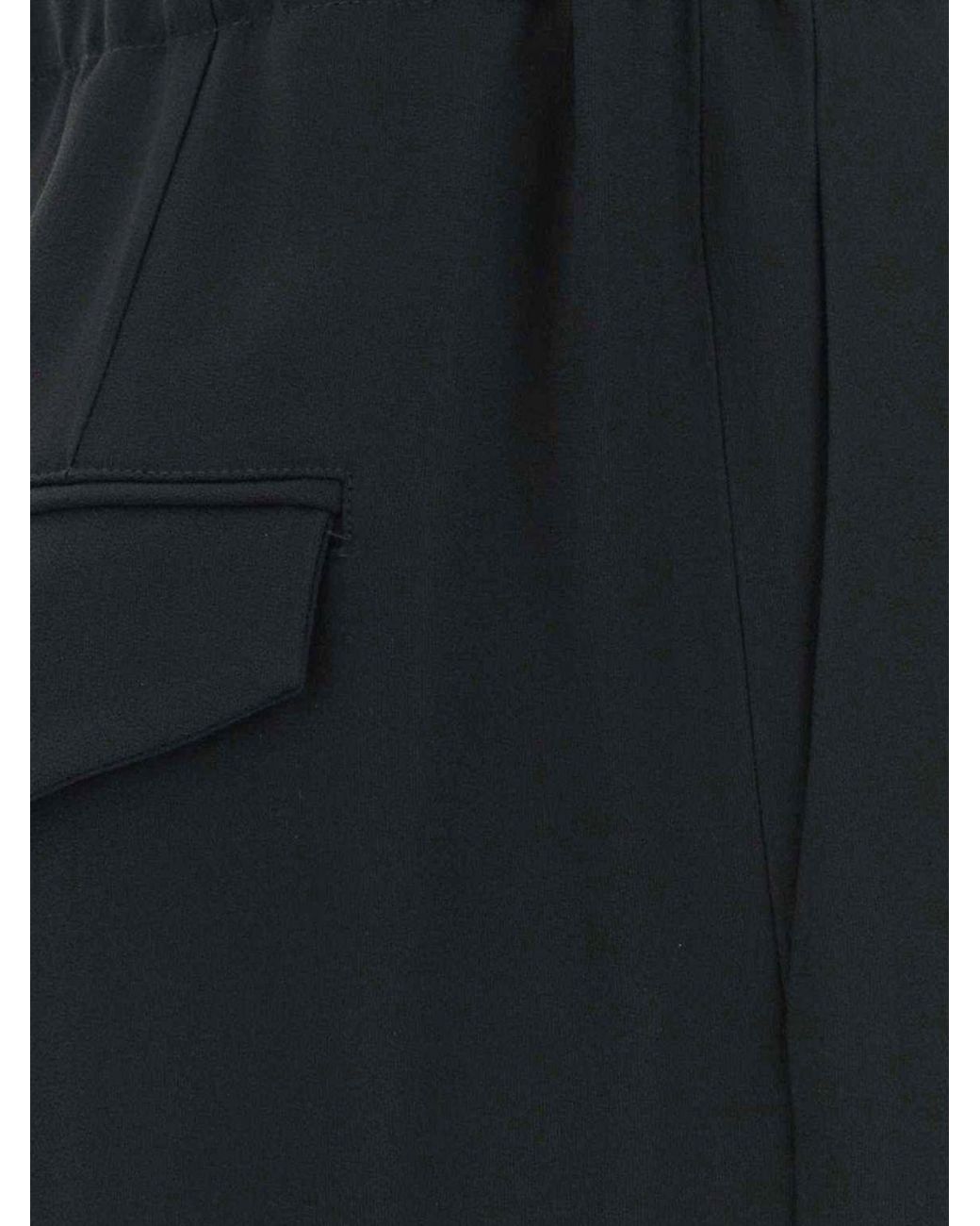 Jil Sander Black High-Waisted Palazzo Trousers