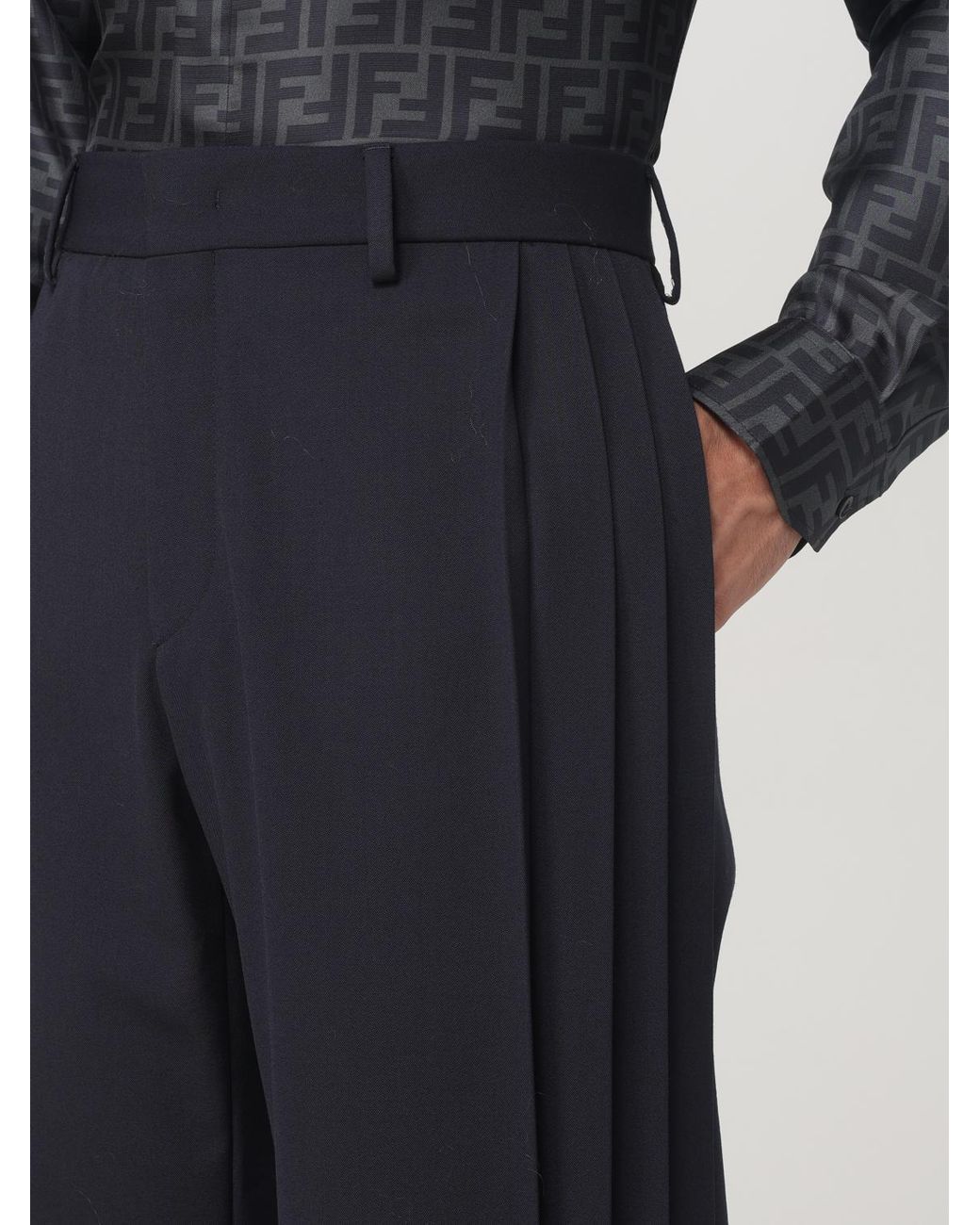 Fendi Blue Trousers for men