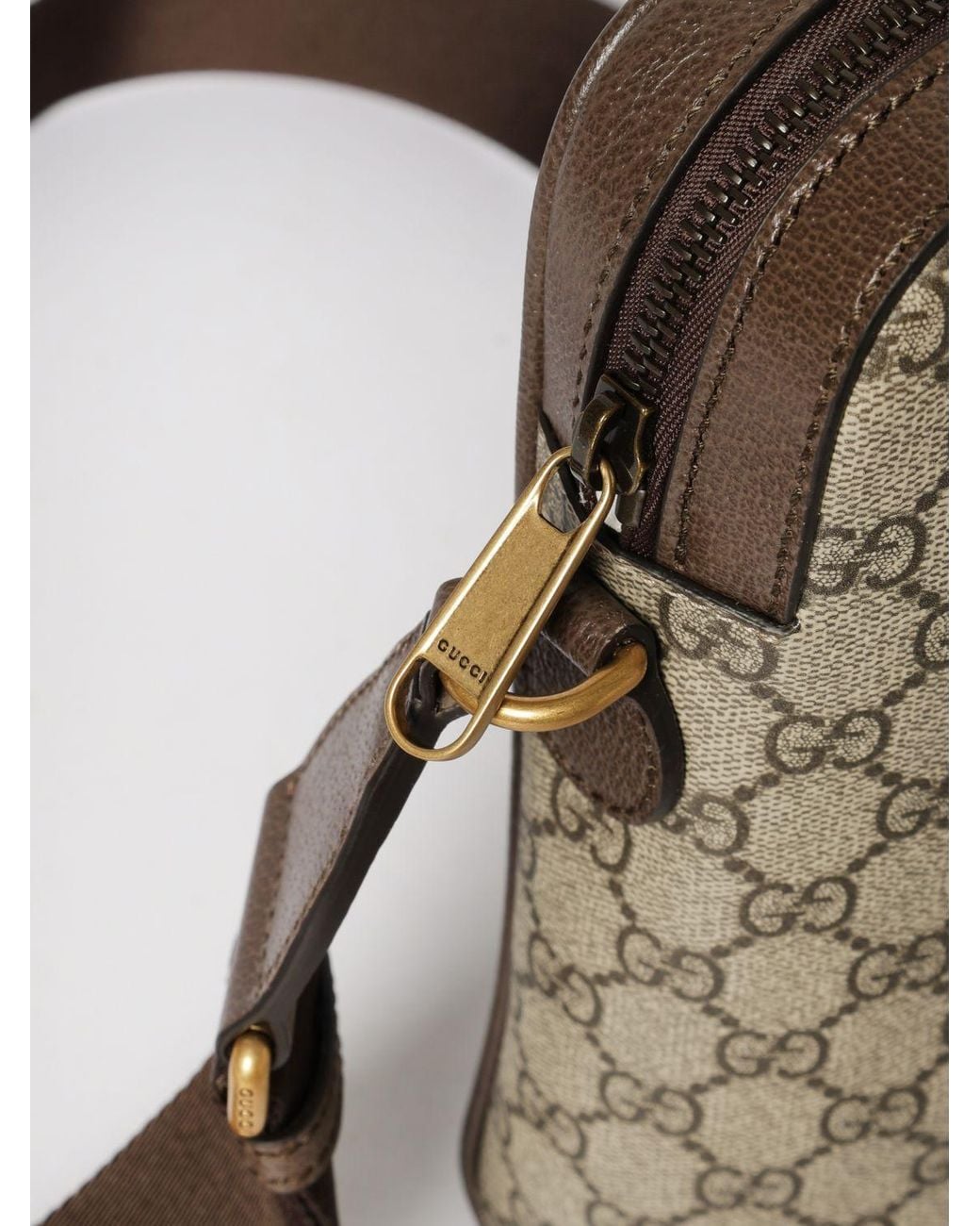 Gucci Natural Ophidia Gg Supreme Canvas Crossbody Bag With Web Stripe for men