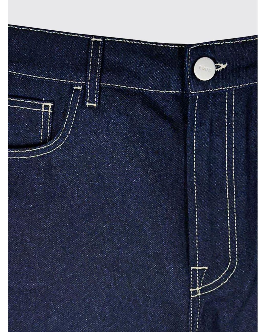 Rohe Blue Mid-Rise Wide-Leg Jeans