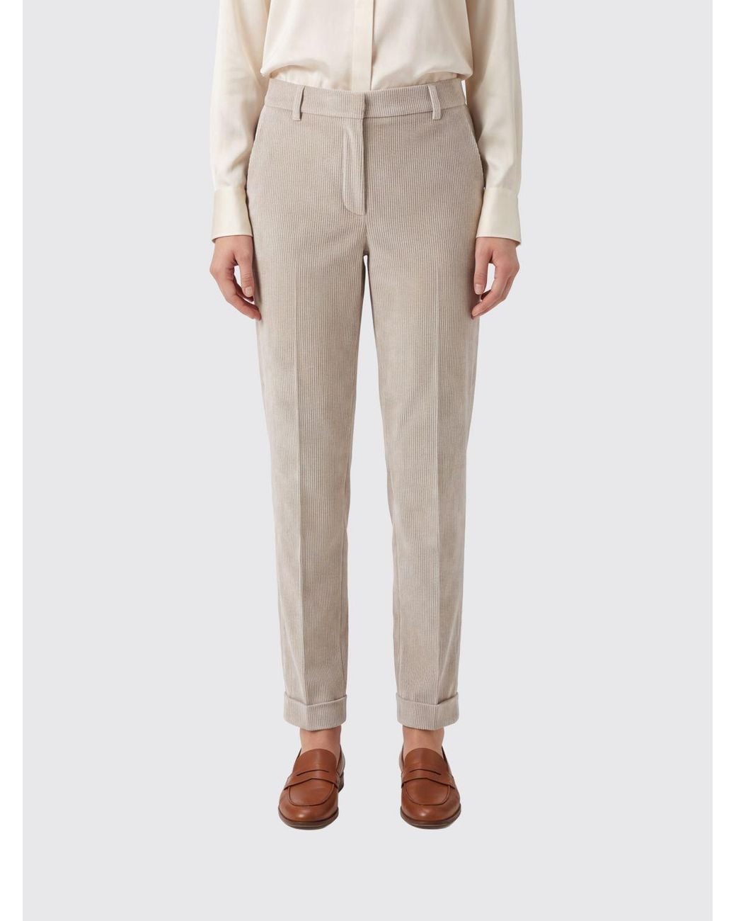 Incotex Natural Mid-Rise Slim Fit Corduroy Skinny Trousers