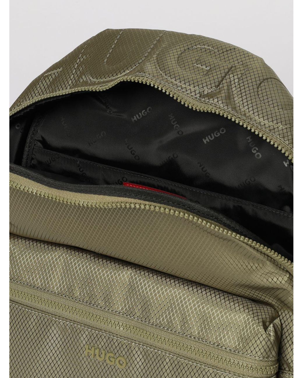 HUGO Green Nylon Backpack for men
