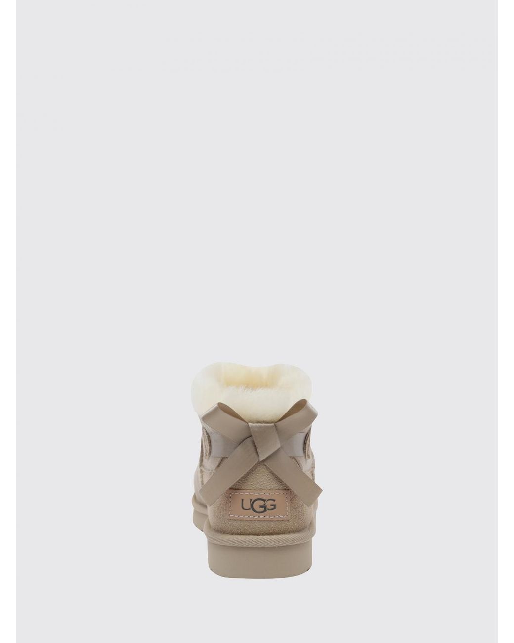 Ugg White Ultra Mini Bailey Bow Suede Boots