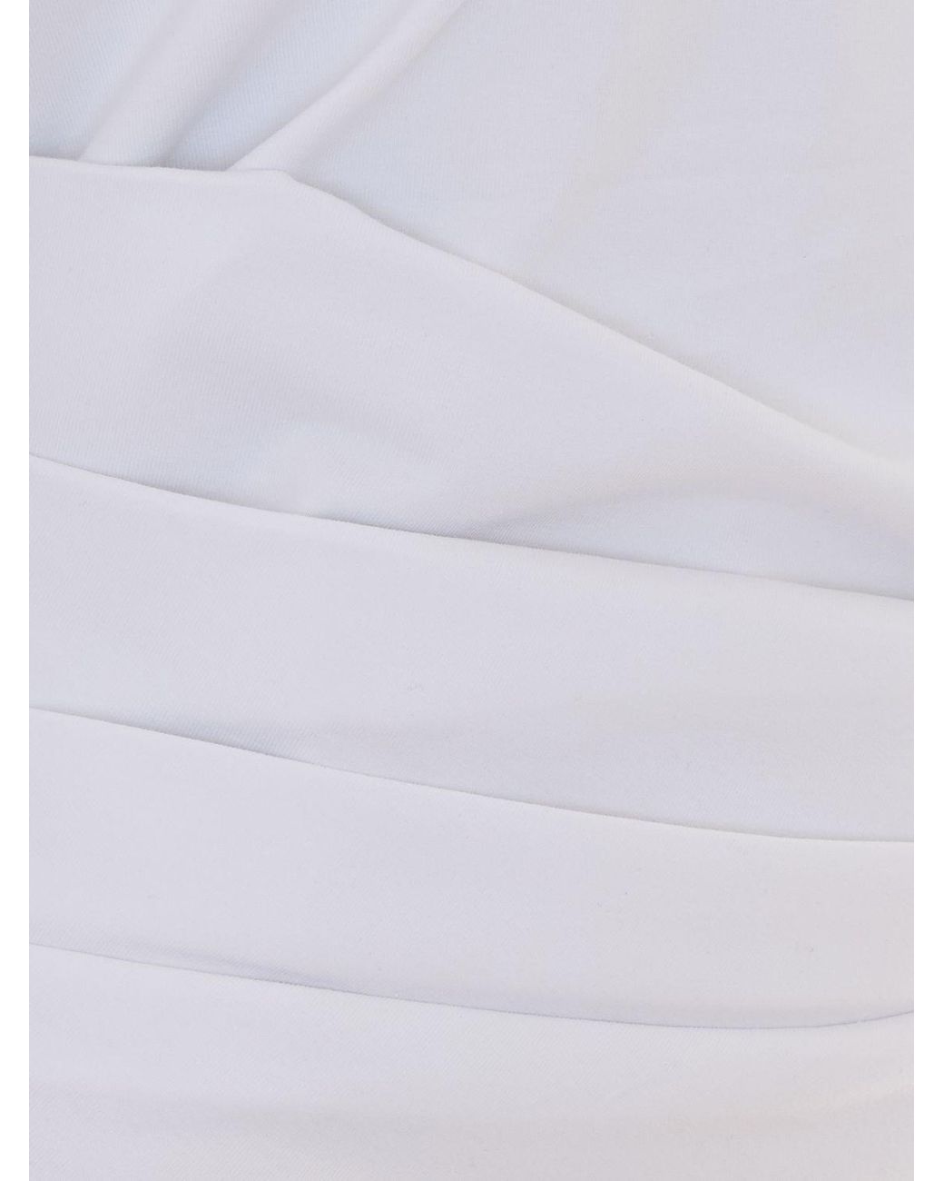 Ganni White Cropped Knit Polo Shirt