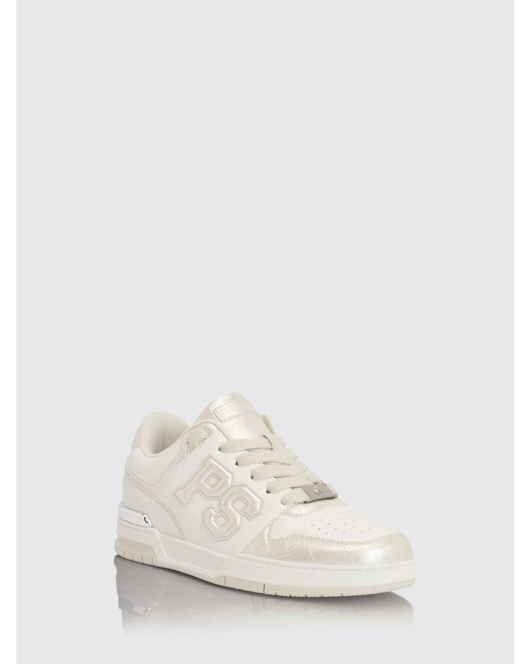 Philipp Plein Natural Crocodile Print Leather Sneakers for men