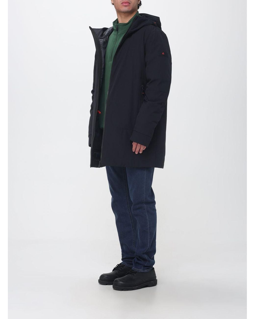 Peuterey Blue Metide Recycled Nylon Hooded Jacket With Primaloft Padding for men