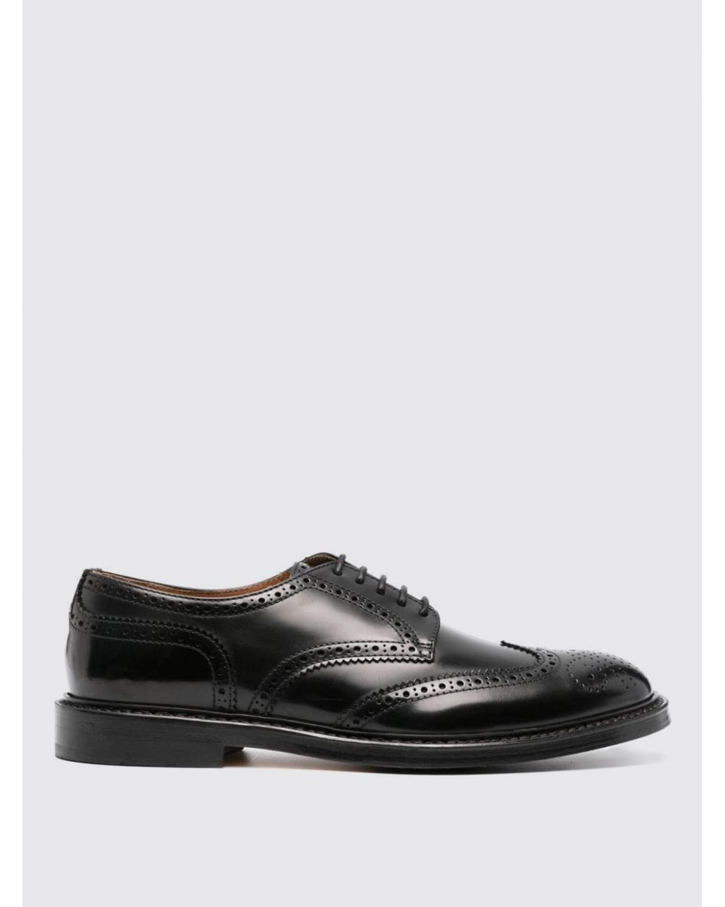 Doucal's Black Brogue Shoes for men
