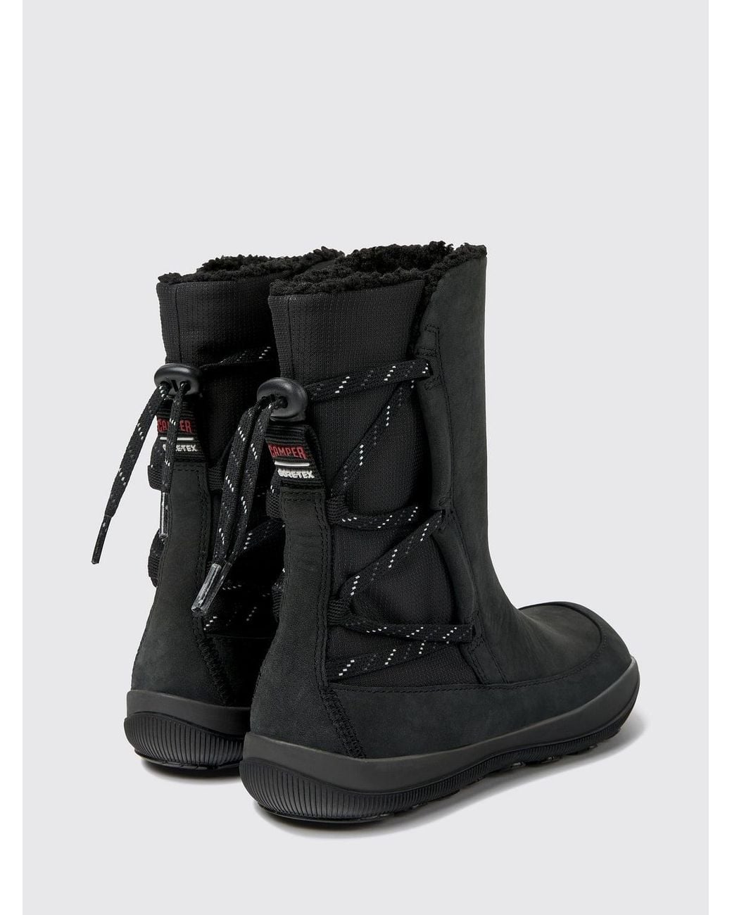 Camper Black Flat Ankle Boot