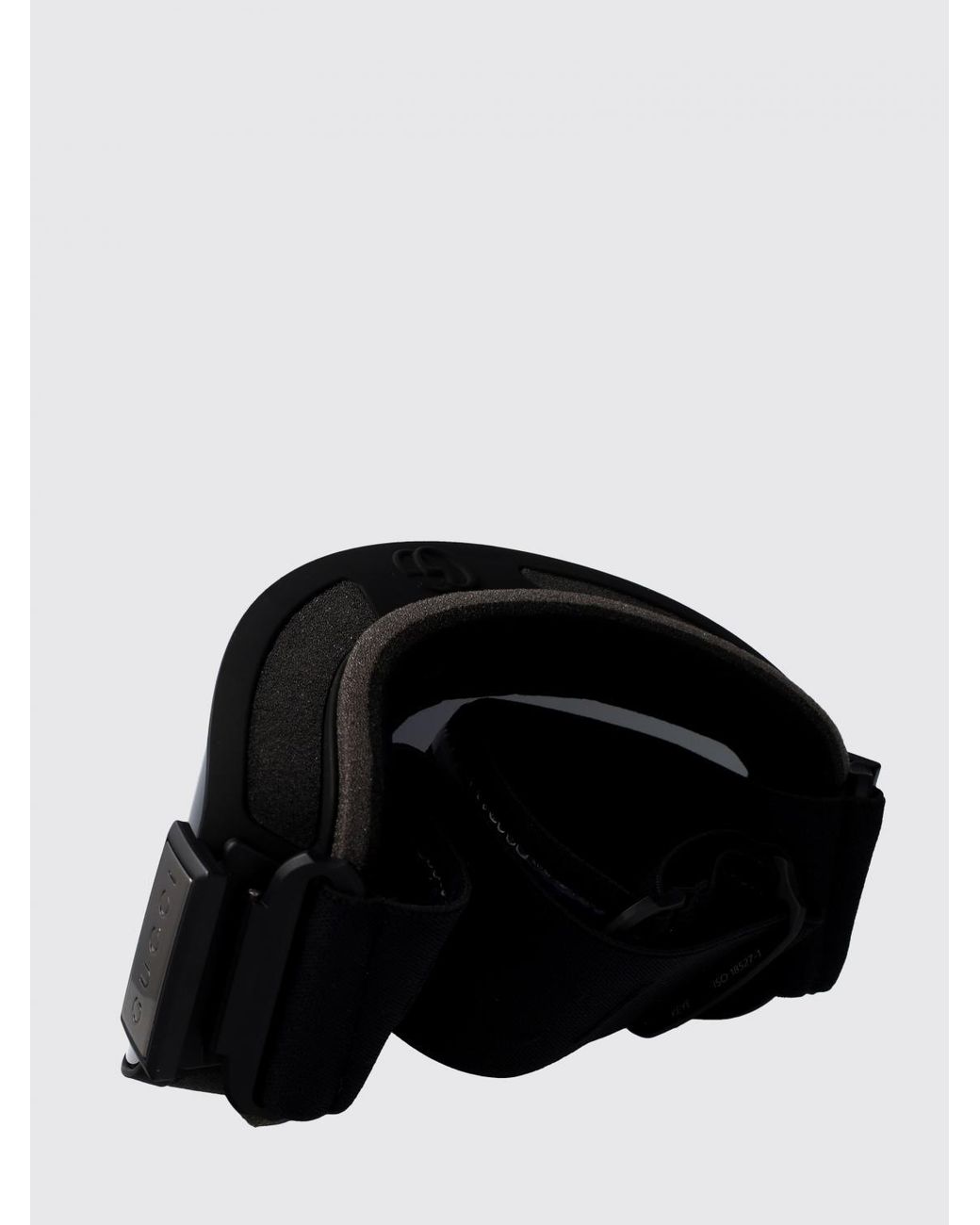 Gucci Black Acetate Ski Goggles With Engraved Logo And Adjustable Strap for men