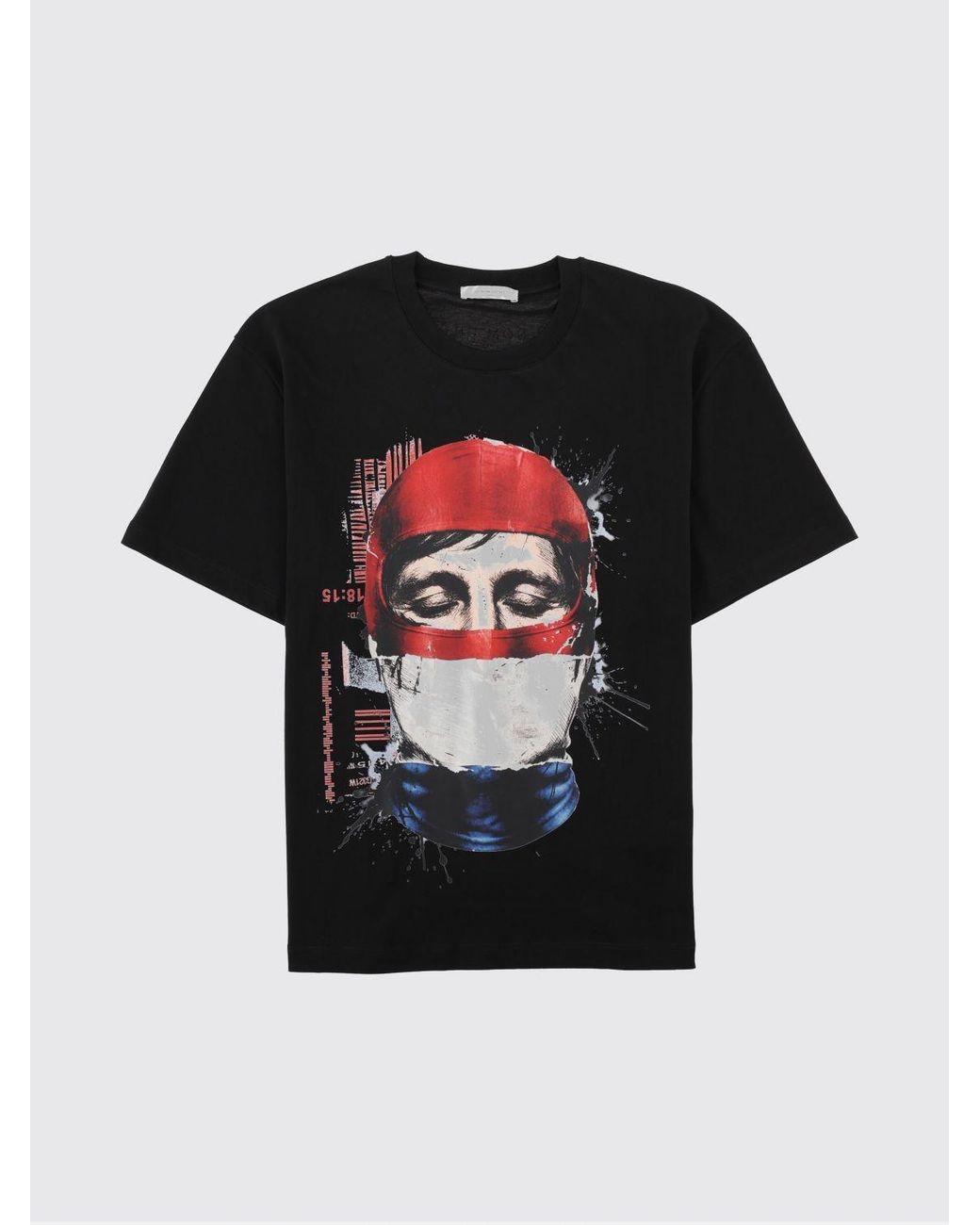 Ih Nom Uh Nit Black Graphic Print Crew Neck Cotton T-Shirt for men