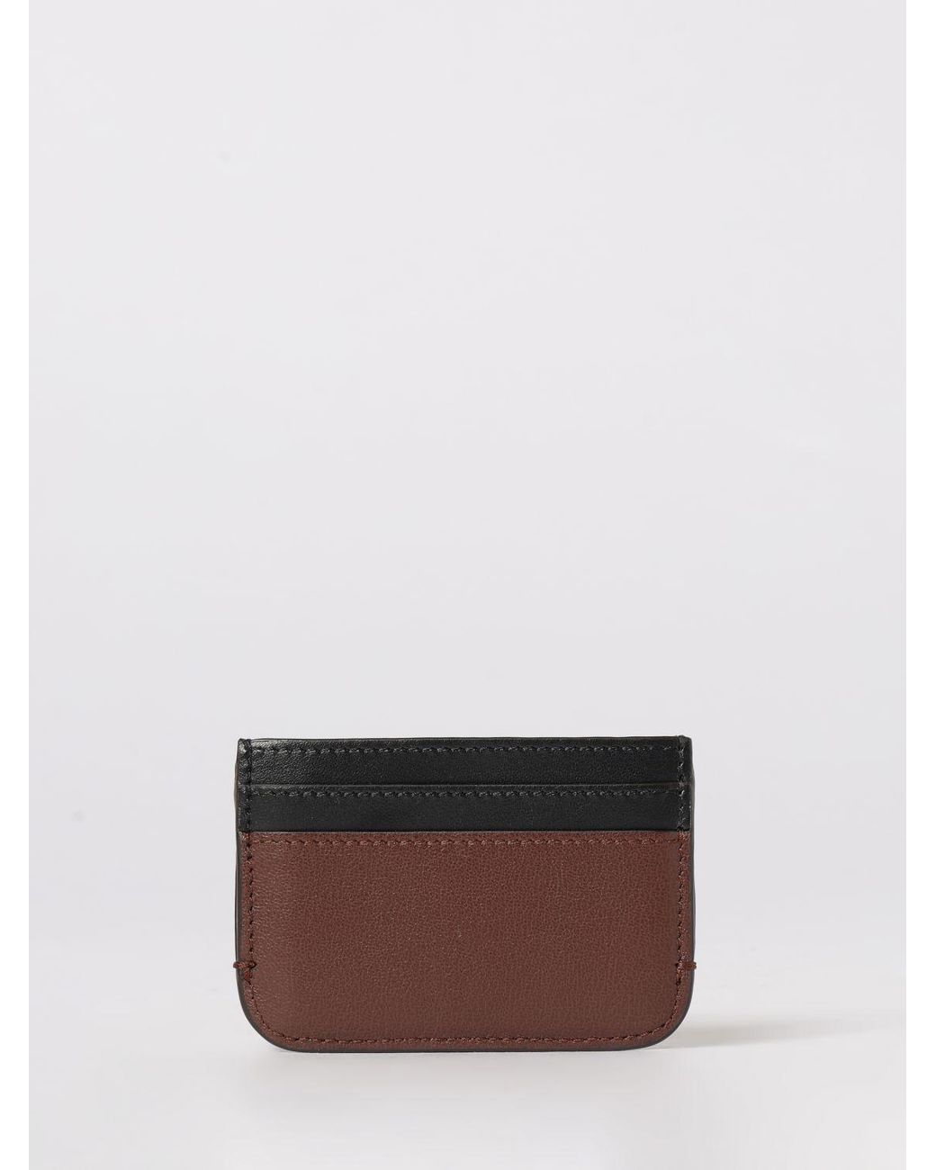 Fendi Brown Leather Credit Card Holder for men