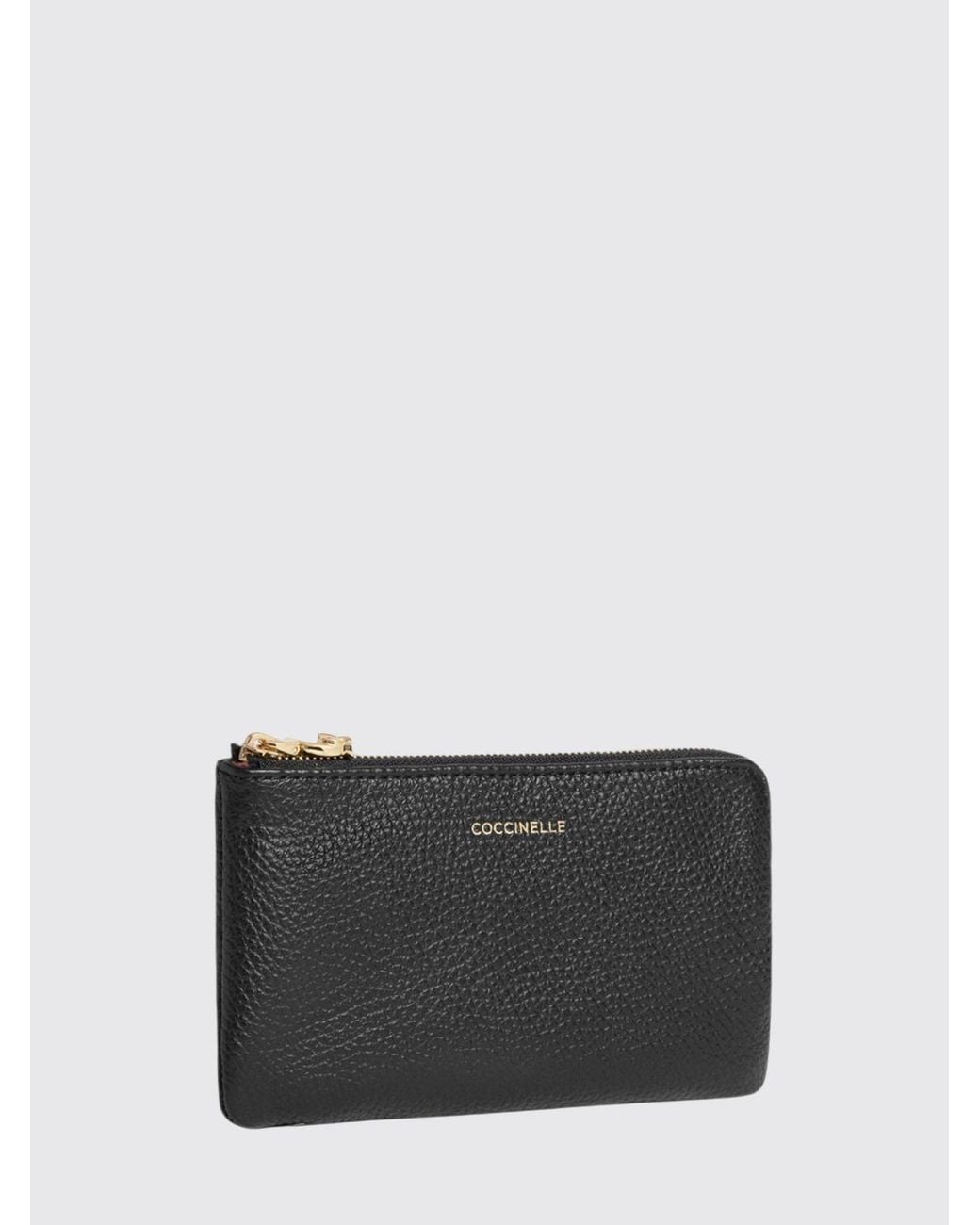 Coccinelle Gray C-Me Softy Grained Leather Pouch
