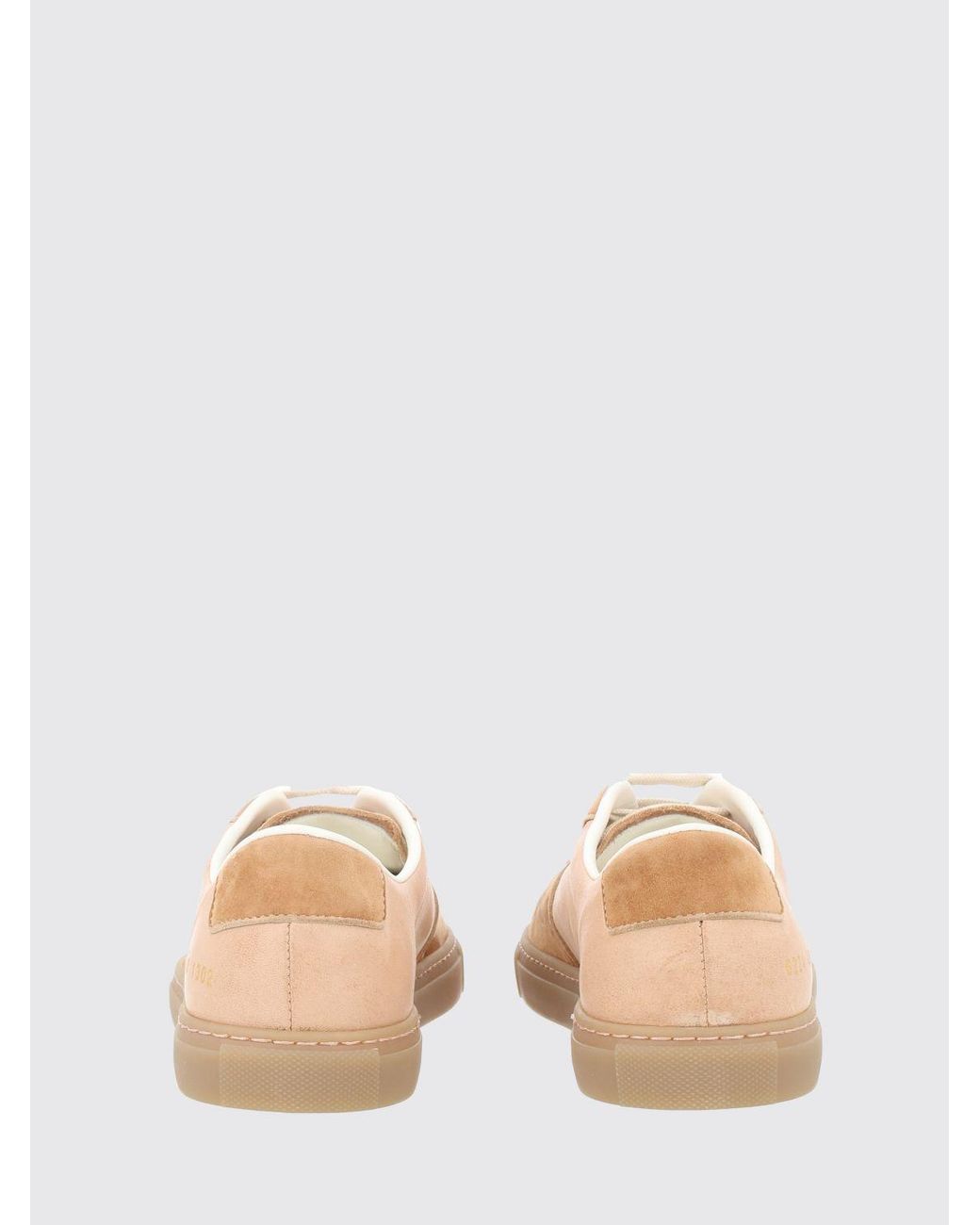 Common Projects Pink Two-Tone Nappa And Suede Low-Top Sneakers