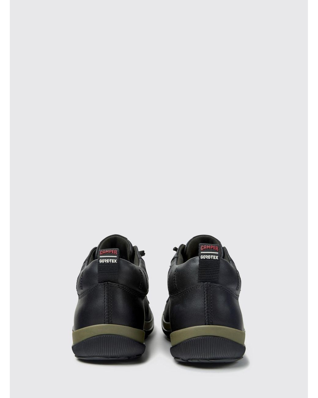 Camper Black Peu Pista Gm Smooth Leather Ankle Boots With Gore-Tex Technology for men