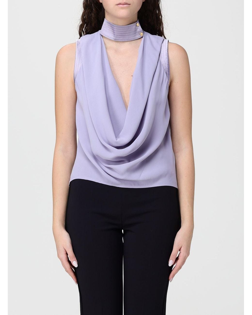 Elisabetta Franchi Blue Viscose Top