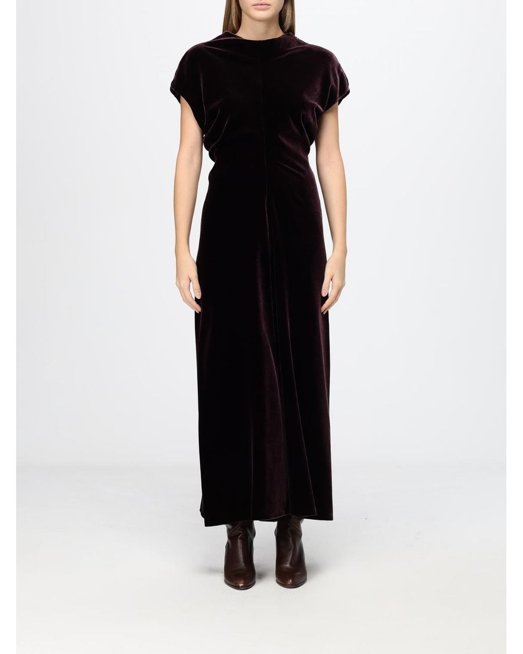 Agnona Black Long Sheath Dress
