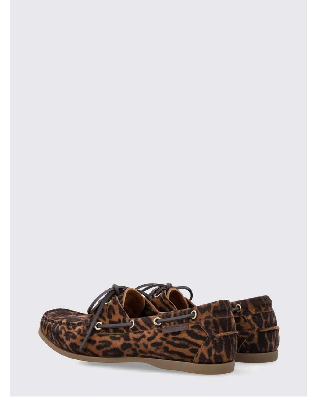 Tom Ford Brown Robin Animal Print Suede Loafers
