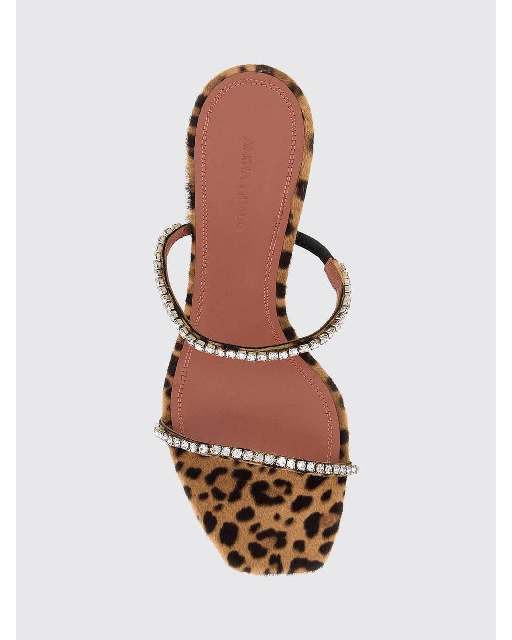 AMINA MUADDI Natural Heeled Sandal