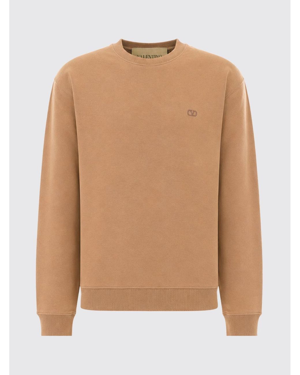 Valentino Blue Crewneck Cotton Sweatshirt With Long Sleeves for men