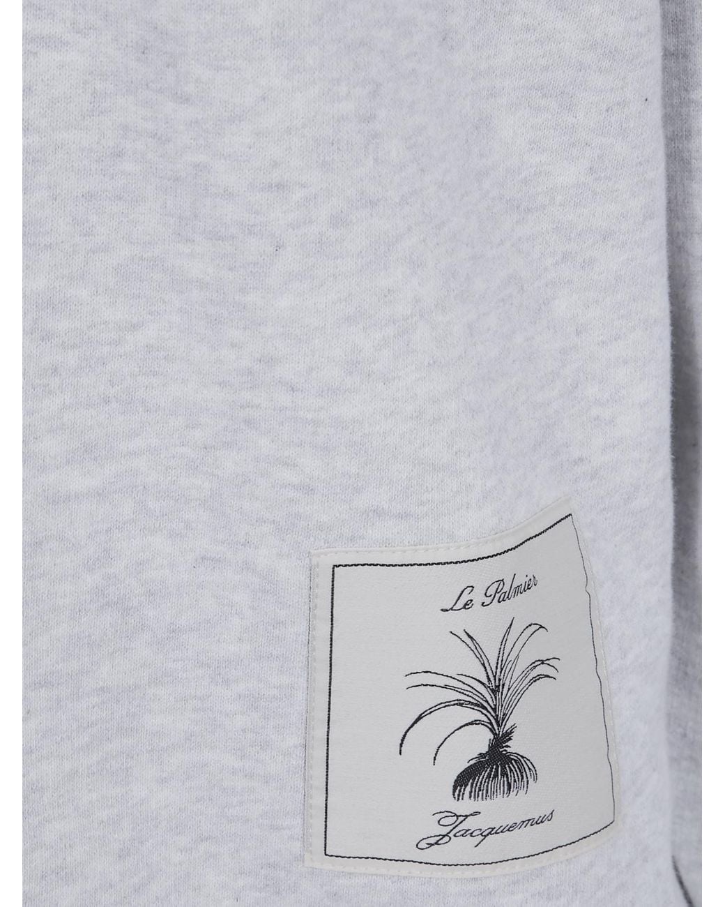Jacquemus Gray Dropped-Shoulder Cotton Crewneck Sweatshirt With Back Logo for men
