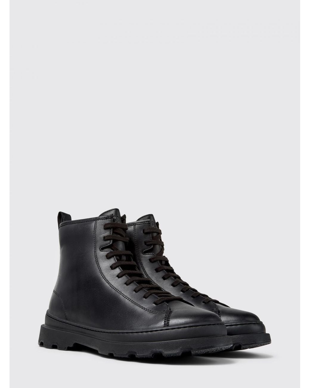 Camper Black Brutus+ Leather Ankle Boots for men