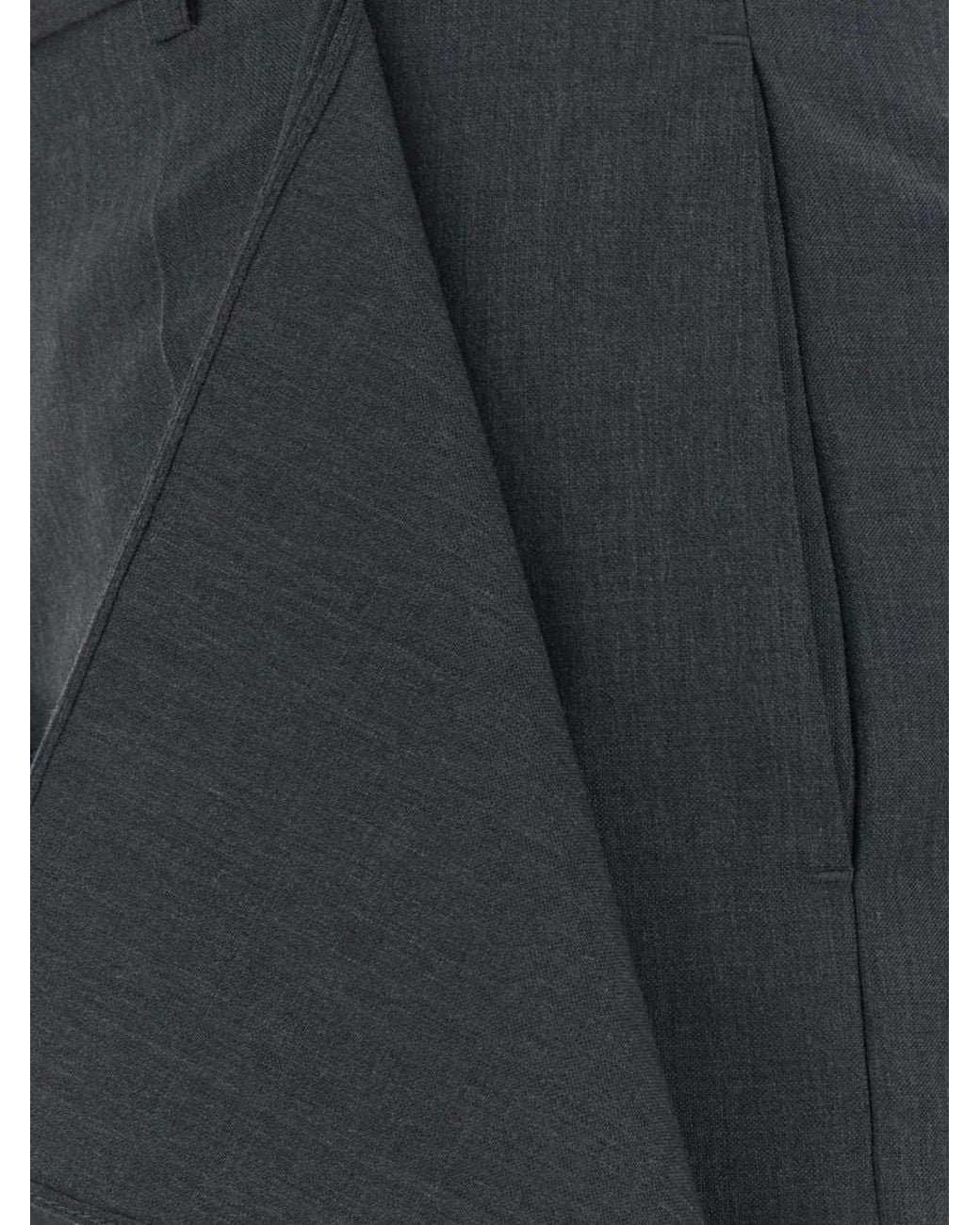 Jil Sander Blue High-Waisted Virgin Wool And Mohair Palazzo Trousers