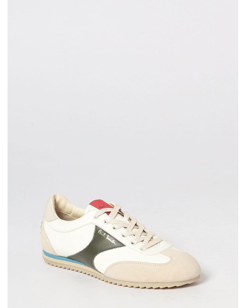 Paul Smith Natural Chilly Bicolor Leather And Suede Low-Top Sneakers for men