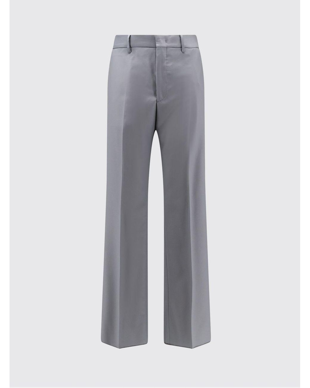 Tagliatore Gray Wide Leg Tailored Trousers for men