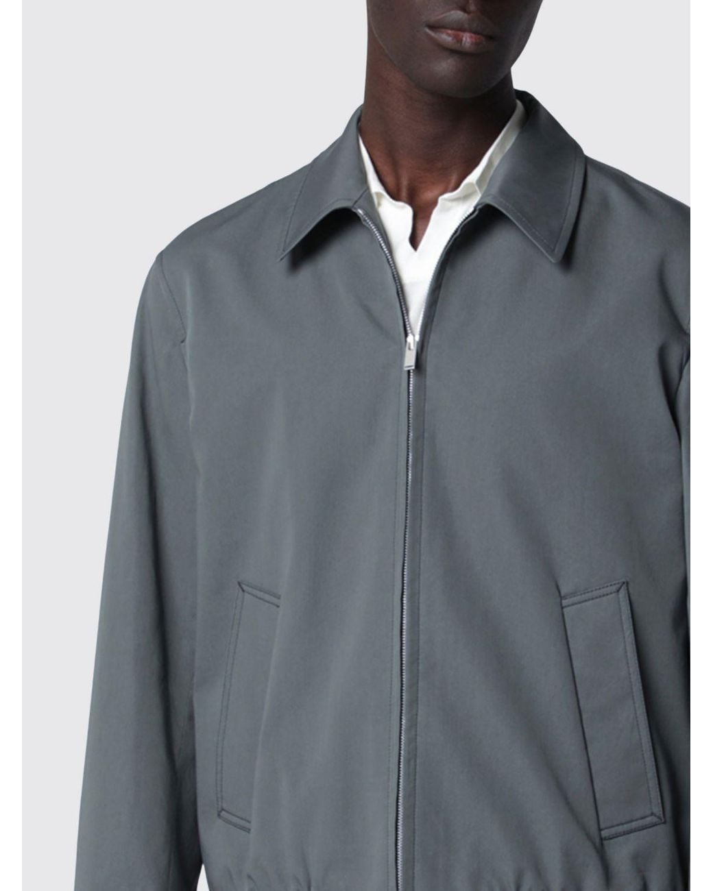 Lardini Gray Cotton And Silk Jacket for men
