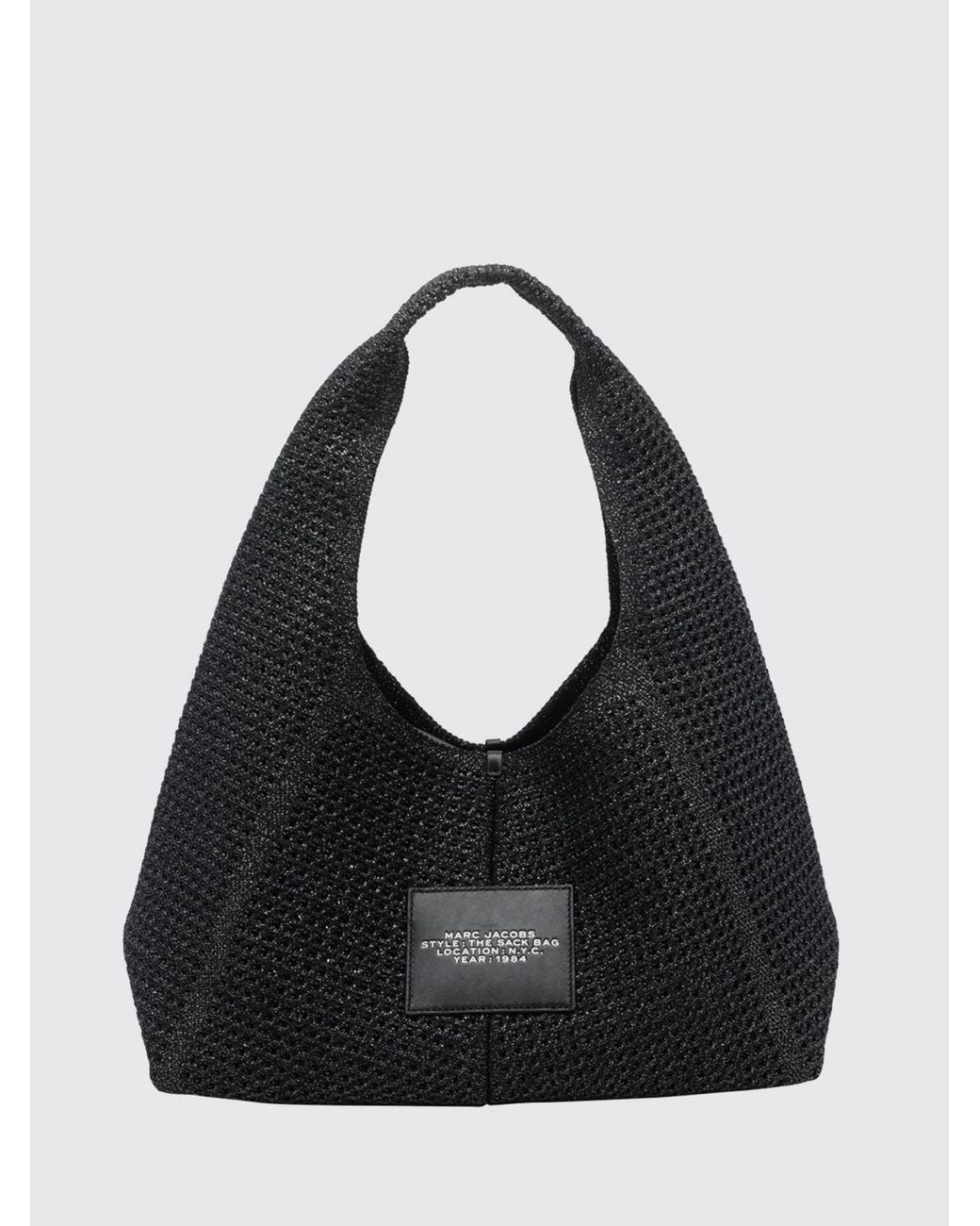 Marc Jacobs Black The Sack Lurex Shoulder Bag With Removable Inner Pouch