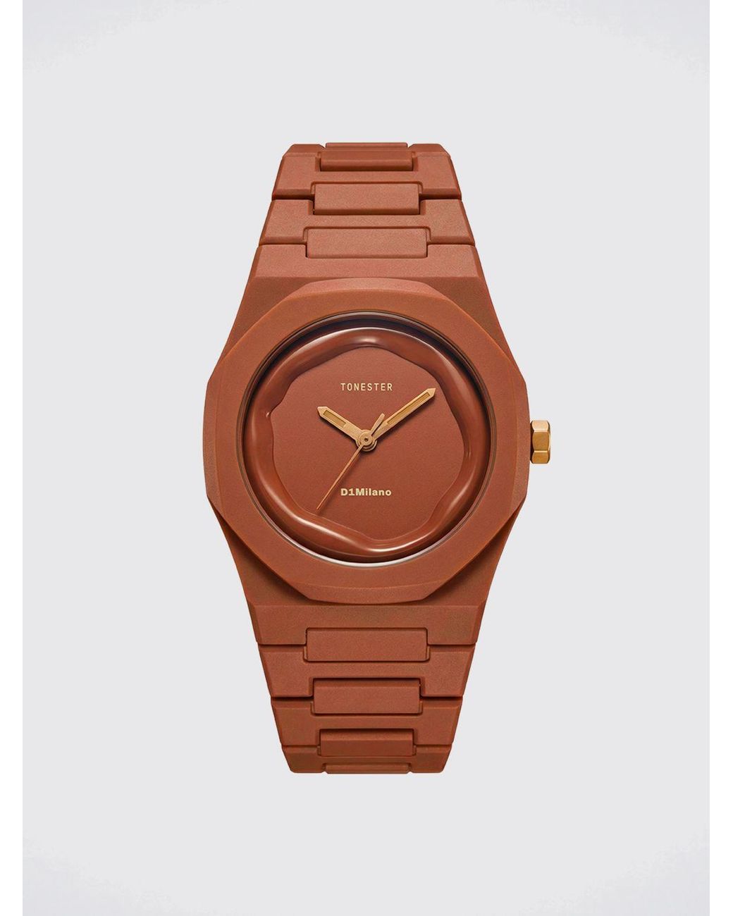 D1 Milano Orange Limited Edition X Tonester Cursed By Milano Brass And Polycarbonate Watch for men