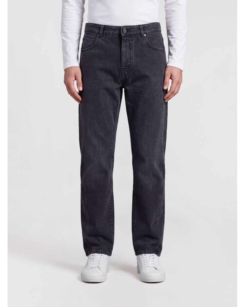 Balmain Blue Regular Fit Straight Jeans for men