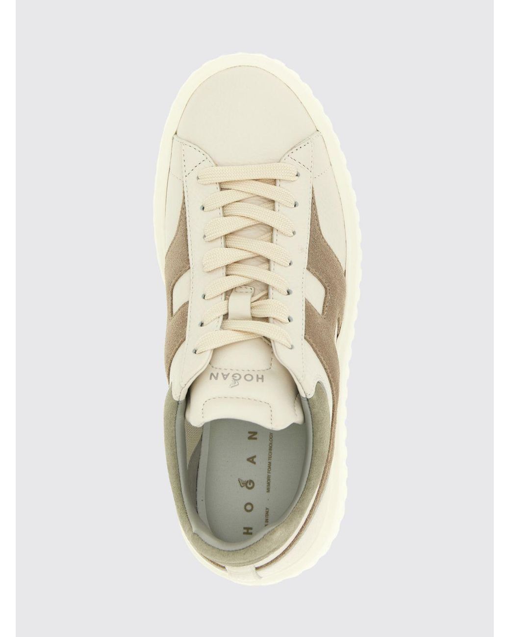 Hogan Natural H-Stripes Leather Sneakers for men