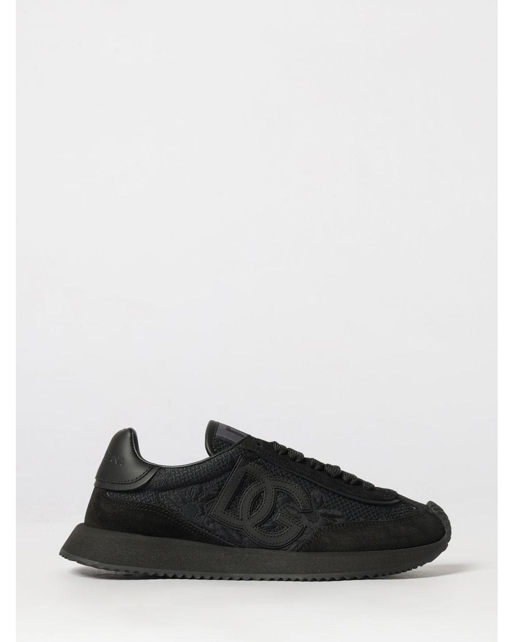Dolce & Gabbana Black Dolce &Amp Gabbana Dg Cushion Monogram And Embroidery Low-Top Trainers