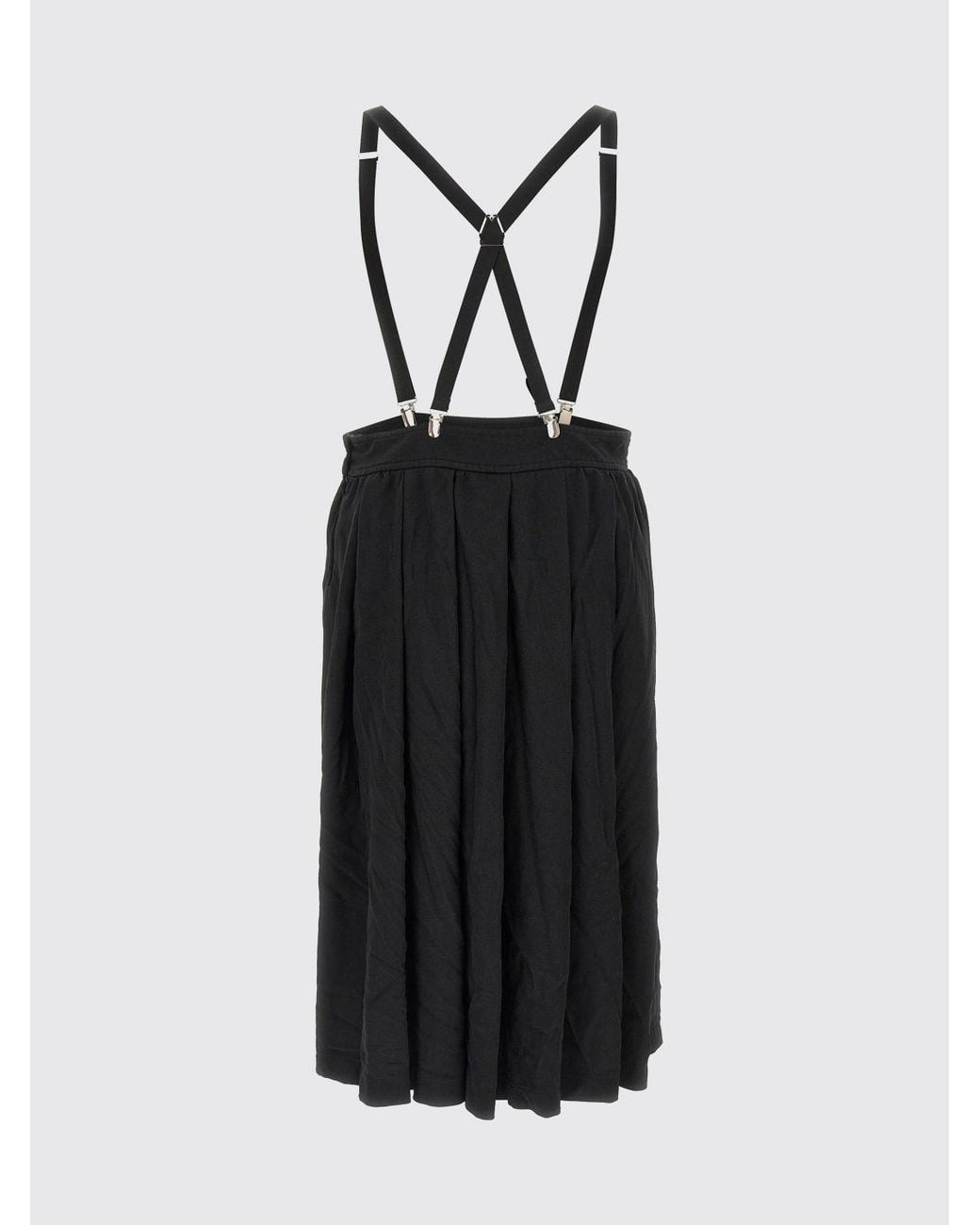 Comme des Garçons Black Comme Des GarÇ Ons Pleated Polyester Skirt With Suspenders