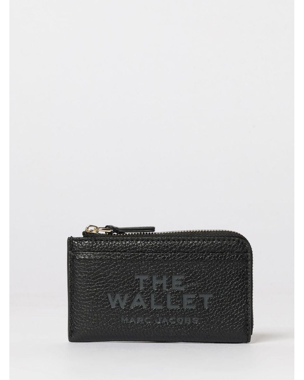 Marc Jacobs Black The Top Zip Multi Grained Leather Wallet