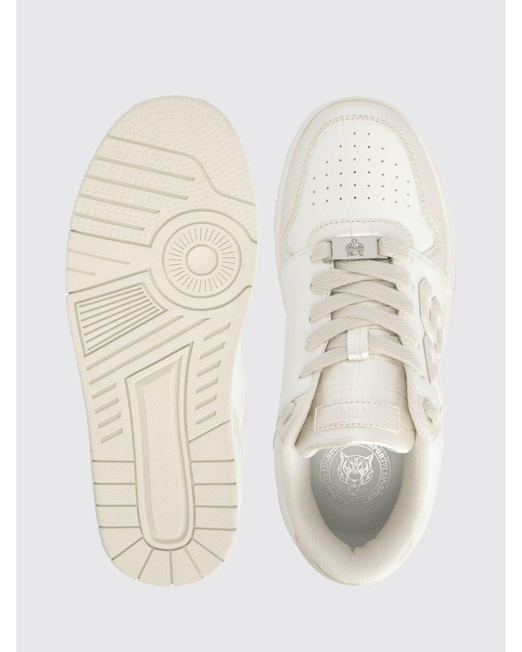 Philipp Plein Natural Crocodile Print Leather Sneakers for men
