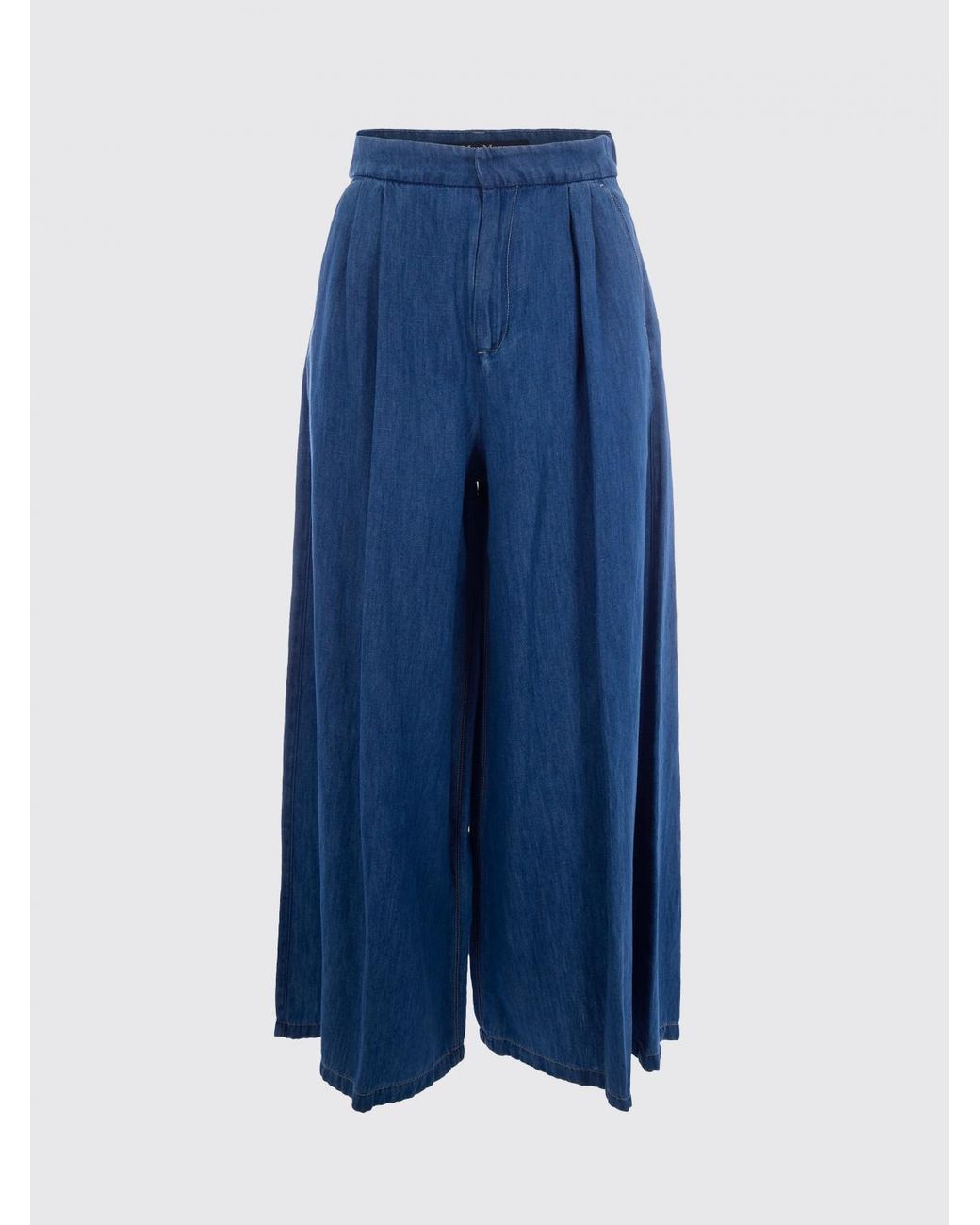 Max Mara Blue Wide-Leg Denim Jeans
